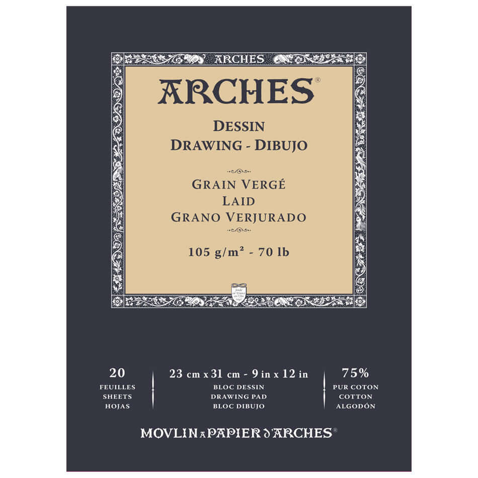 Arches Drawing Pad White 9x12