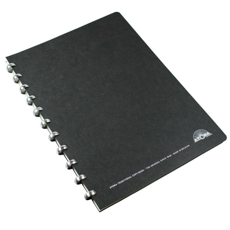 Atoma Amazing Texon Cover Disc-Bound Refillable Notebook Black 210 x 297