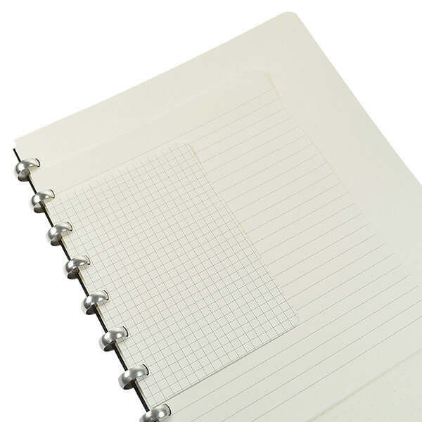 Atoma Amazing Texon Cover Disc-Bound Refillable Notebook Grey 75 x 105 - Image 2