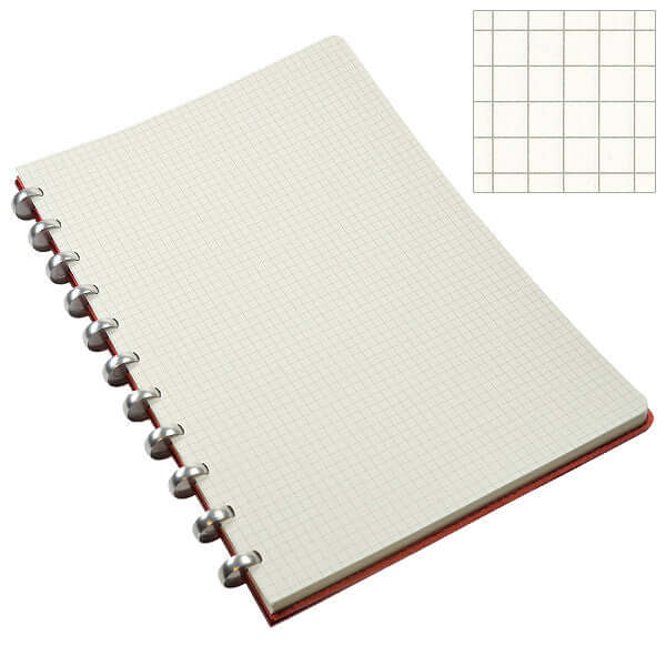 Atoma Pur Disc-Bound Refillable 210 x 297 Notebook Red Leather - Image 3
