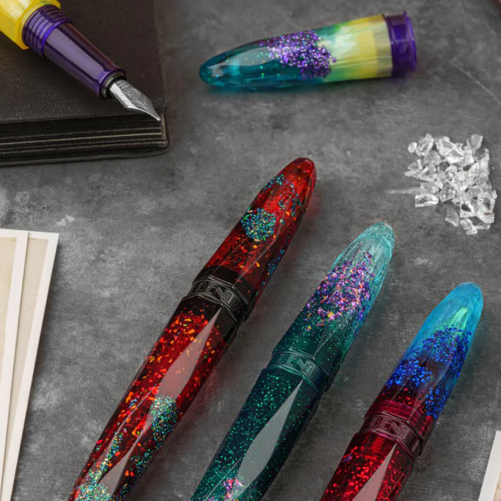 Benu Briolette Fountain Pen Fiery Azure - Image 5