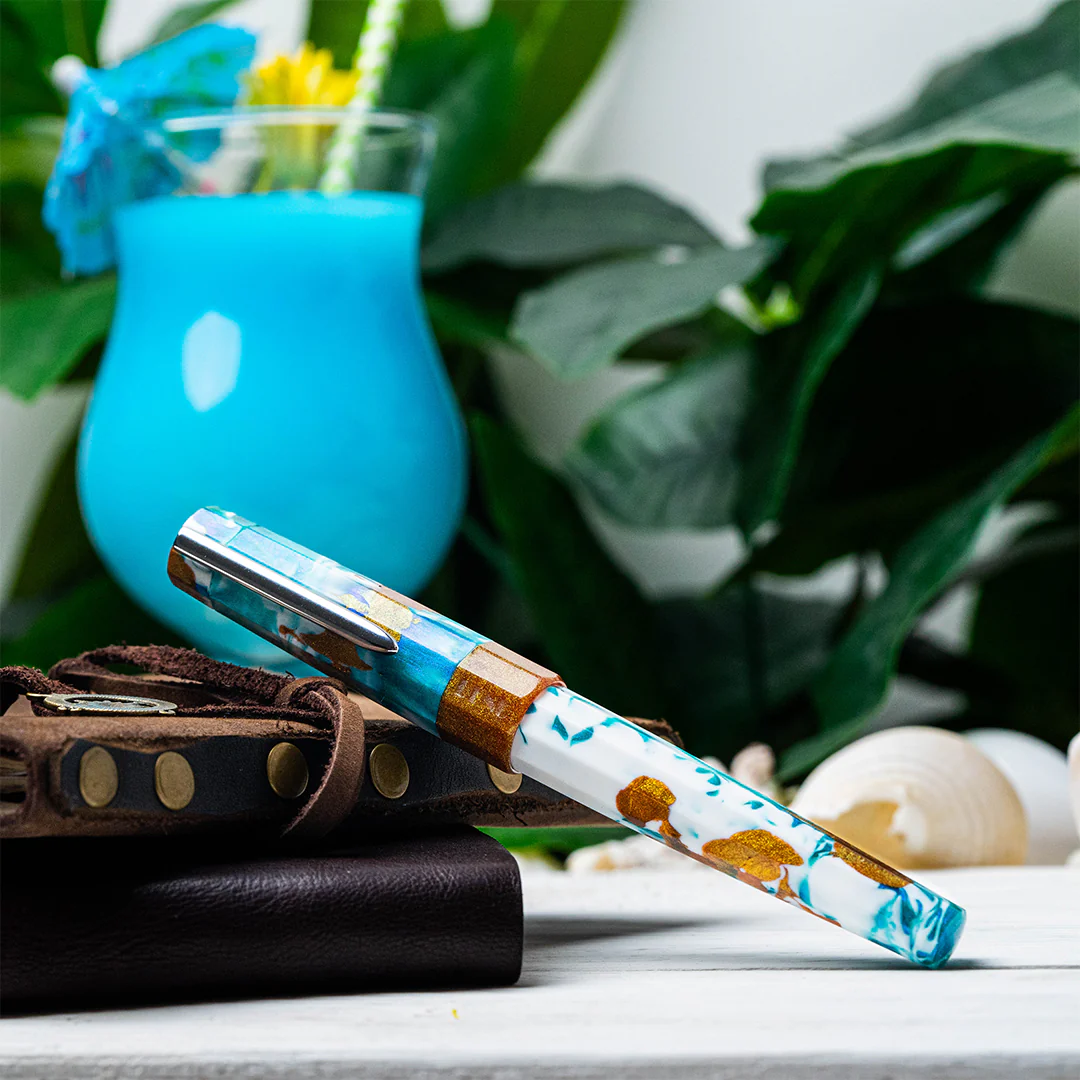 Benu Euphoria Fountain Pen Blue Hawaiian - Image 2