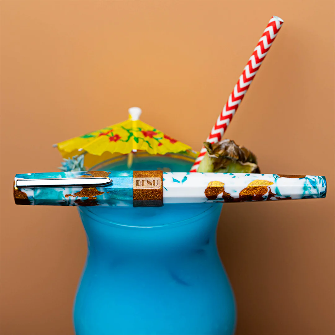 Benu Euphoria Fountain Pen Blue Hawaiian - Image 3