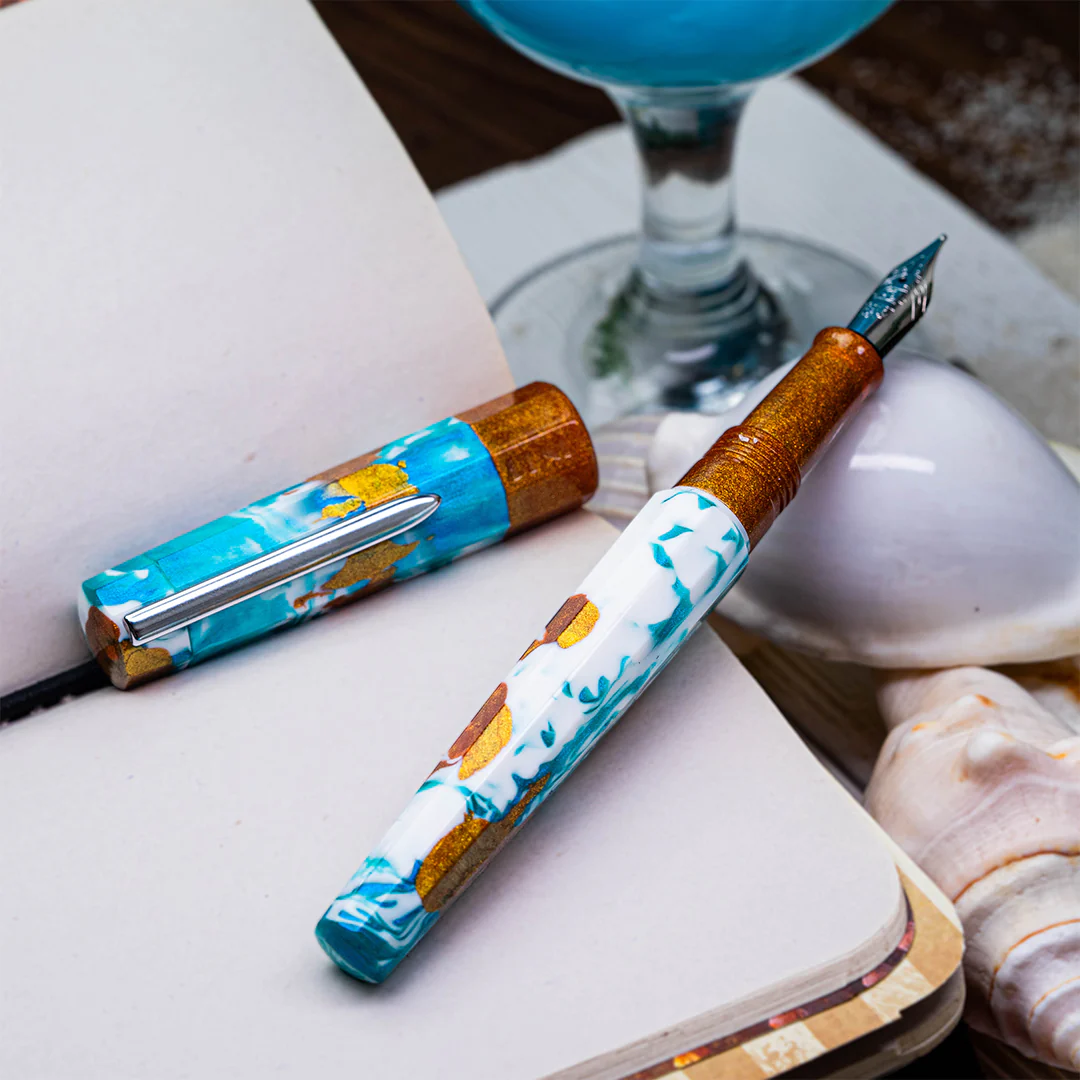 Benu Euphoria Fountain Pen Blue Hawaiian - Image 4