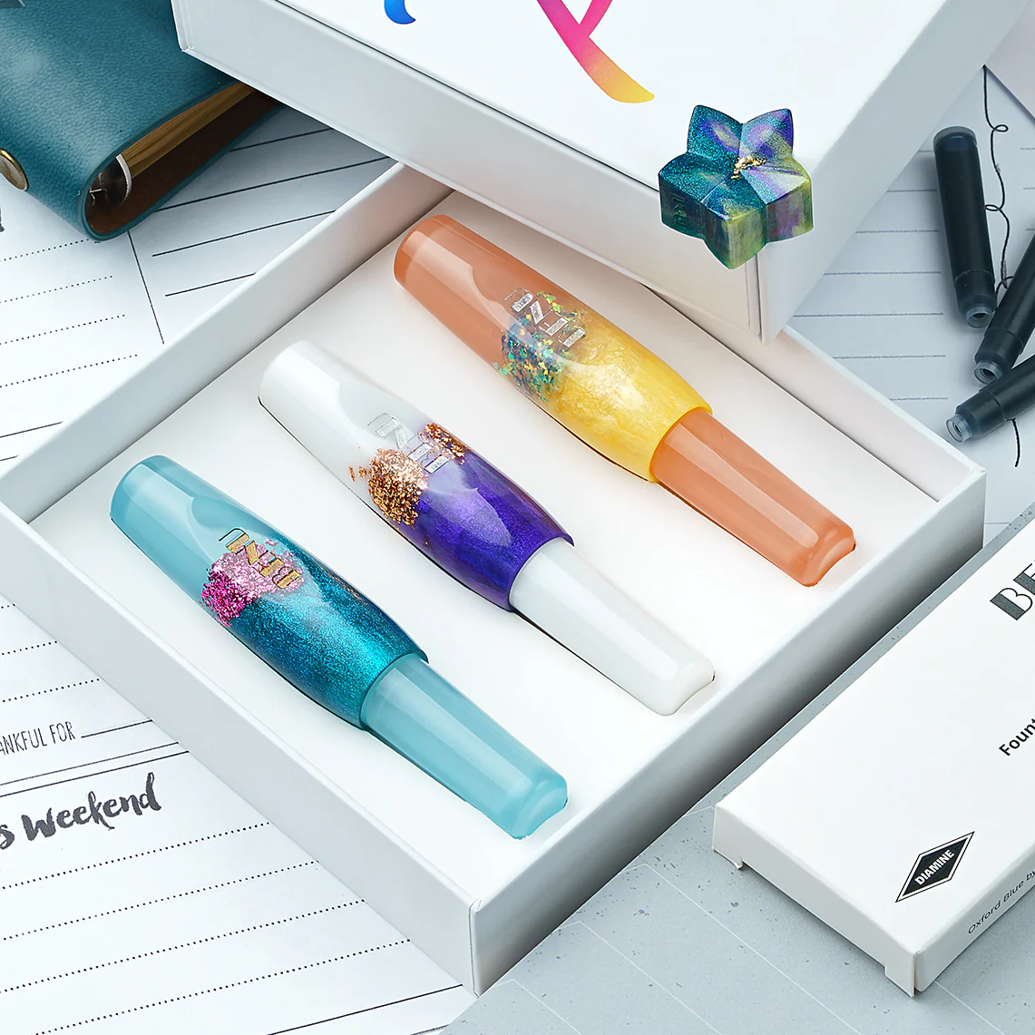 Benu Pixie Pocket Fountain Pen Luminous Haze Set of 3 - Image 5
