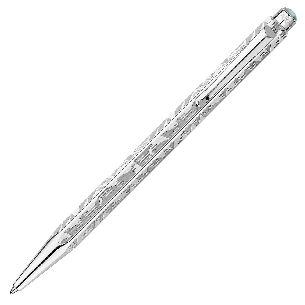 Caran d'Ache Alpine Frost Special Edition Ecridor Ballpoint Pen and Leather Case Set - Image 3
