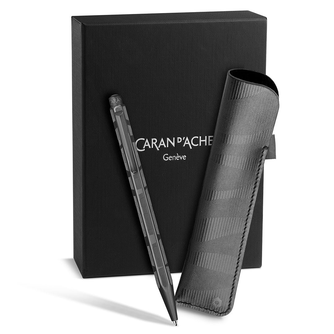 Caran d'Ache Ecridor Ballpoint Pen and Pen Case Black Lines - Image 4