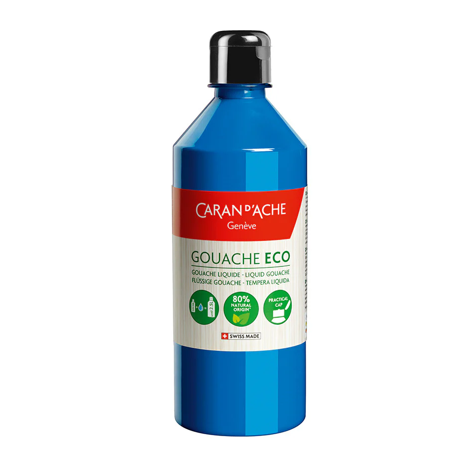 Caran d'Ache Gouache ECO Liquid 500ml Primary Colours - Image 2