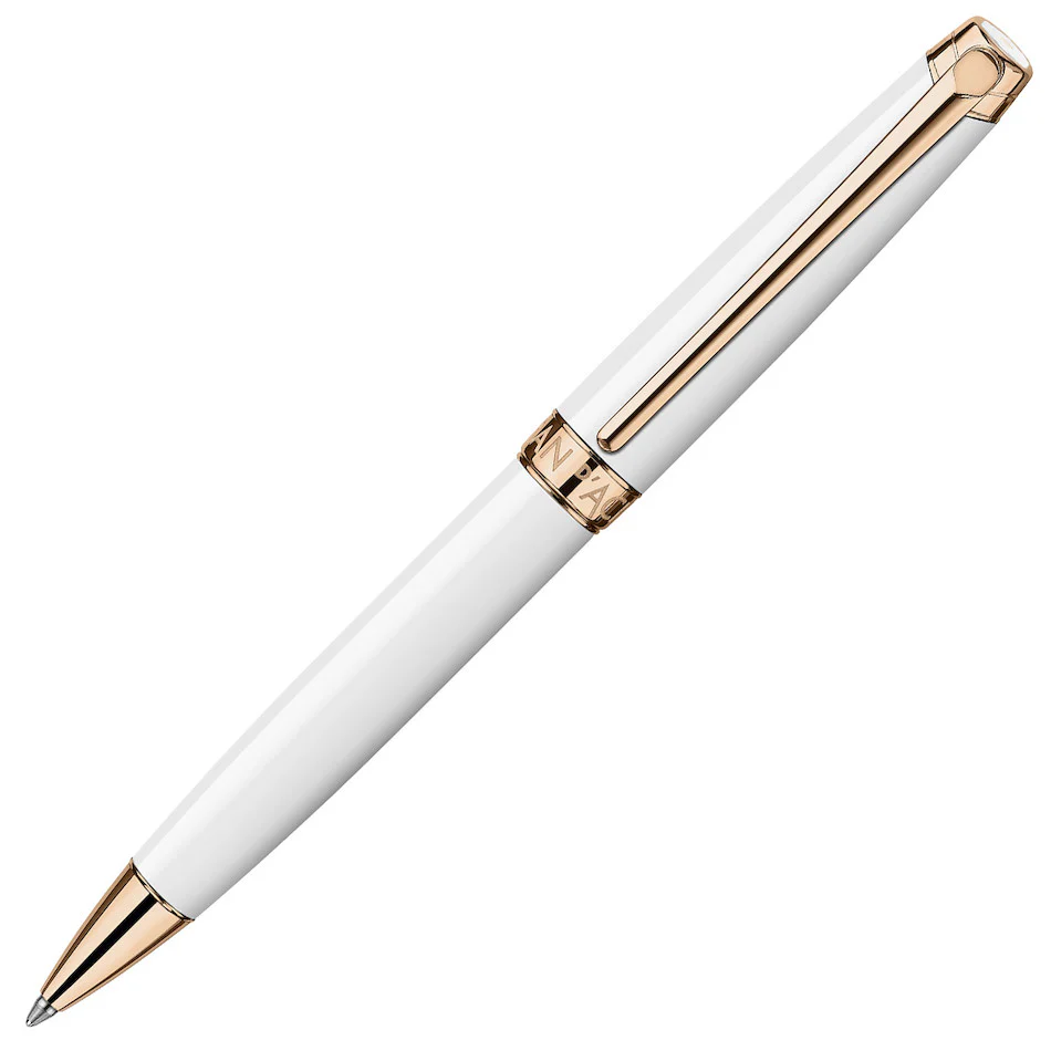 Caran d'Ache Leman Ballpoint Pen White Rose Gold