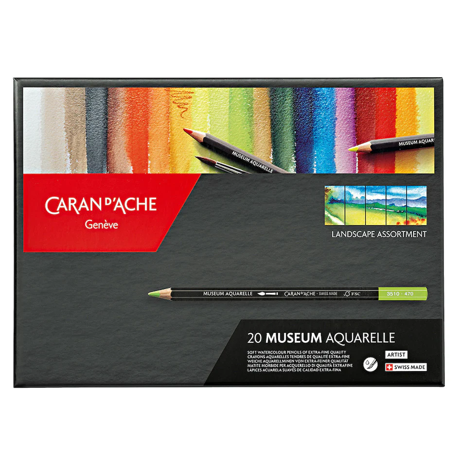 Caran d'Ache Museum Aquarell Watercolour Pencil Box of 20 Landscape