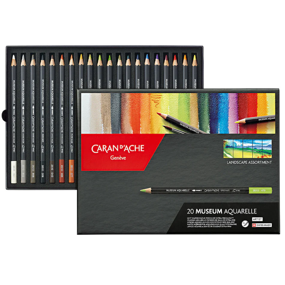 Caran d'Ache Museum Aquarell Watercolour Pencil Box of 20 Landscape - Image 3
