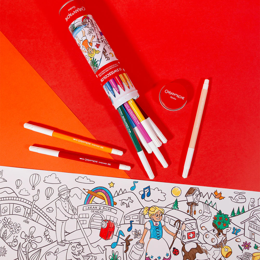 Caran d'Ache Swisscolor Fibre-Tipped Pens Tube of 10 - Image 2