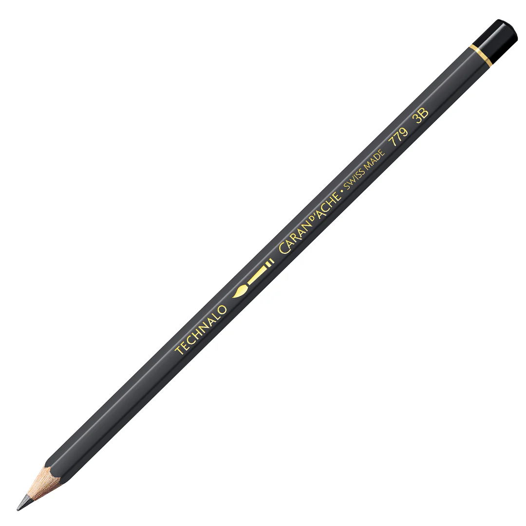 Caran d'Ache Technalo Water-Soluble Graphite Pencil Set of 3 - Image 2