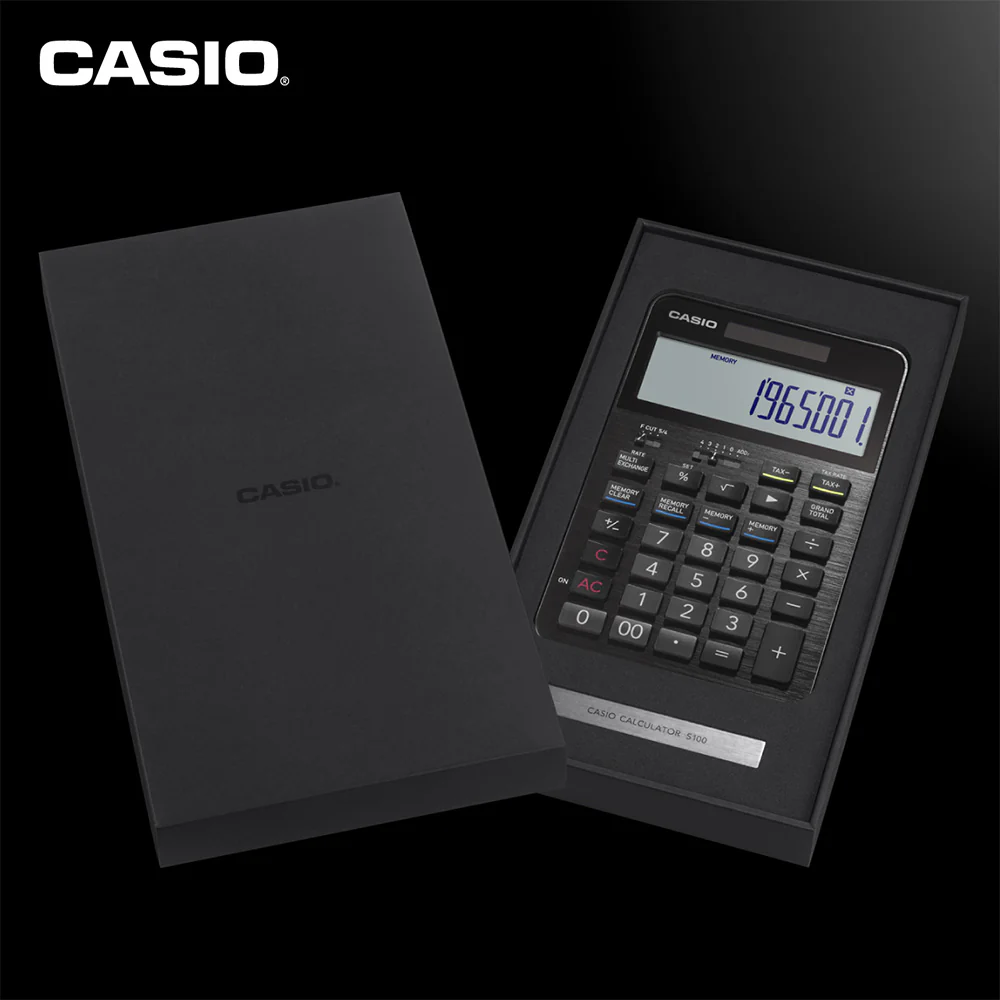 Casio S100X Flagship Desktop Calculator Blue - Image 5