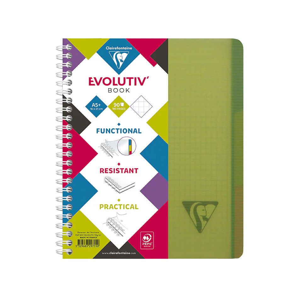 Clairefontaine Linicolor Wirebound Notebook A5 + Removable Divider - Image 4