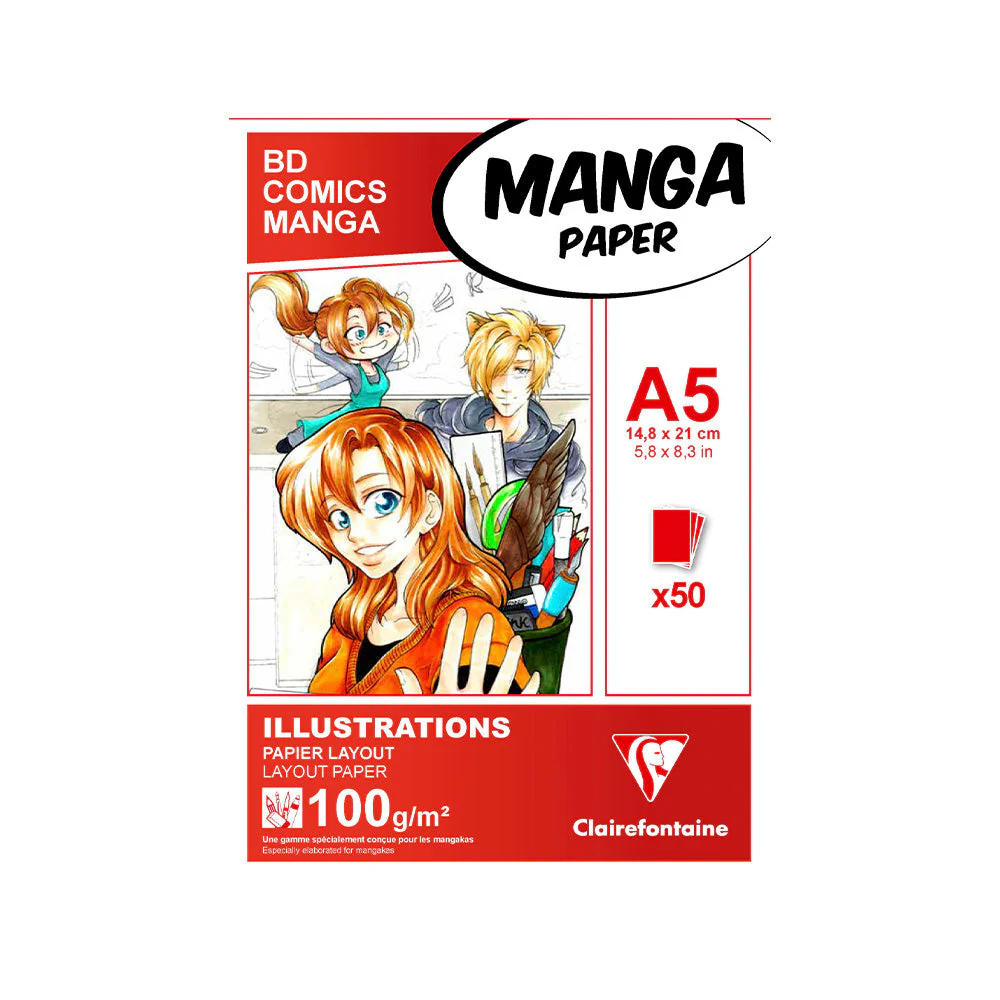 Clairefontaine Manga Illustrations pad A5 50 Sheets