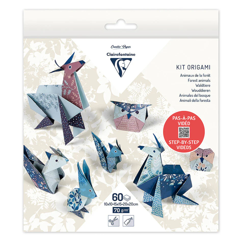 Clairefontaine Origami Set of 60 Sheets 3 Sizes