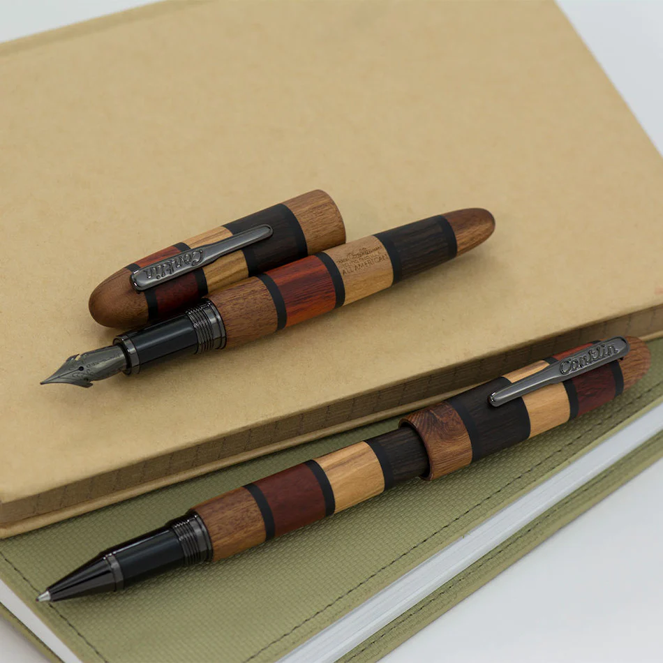 Conklin All American Rollerball Pen Limited Edition Quad Wood 398 - Image 2