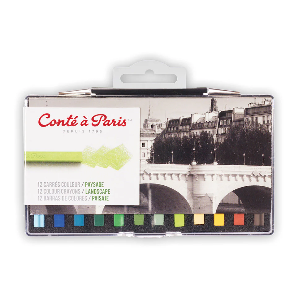 Conté à Paris Carre Colour Crayons Box of 12 Land HK