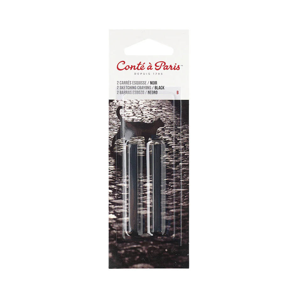 Conté à Paris Carre Sketching Crayons Set of 2 Black B