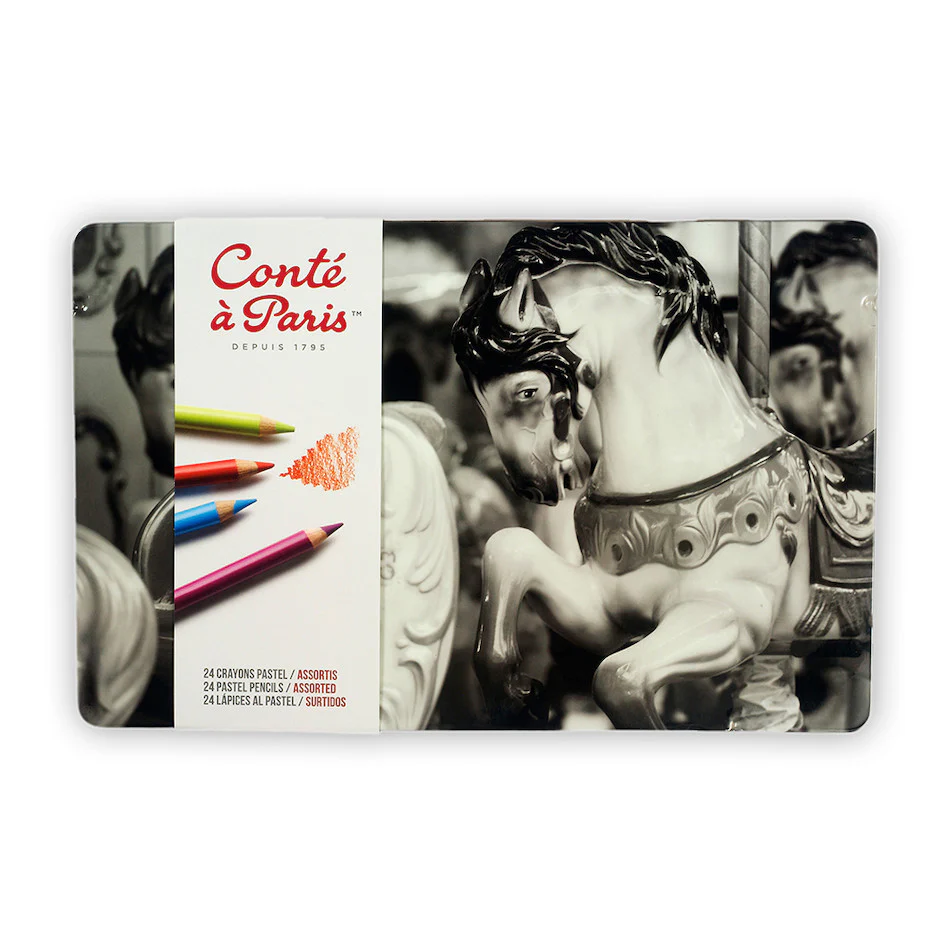 Conté à Paris Pastel Pencil Metal Box of 24 Assorted
