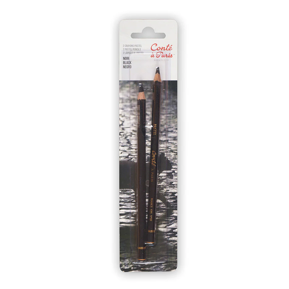 Conté à Paris Pastel Pencil Set of 2 Black