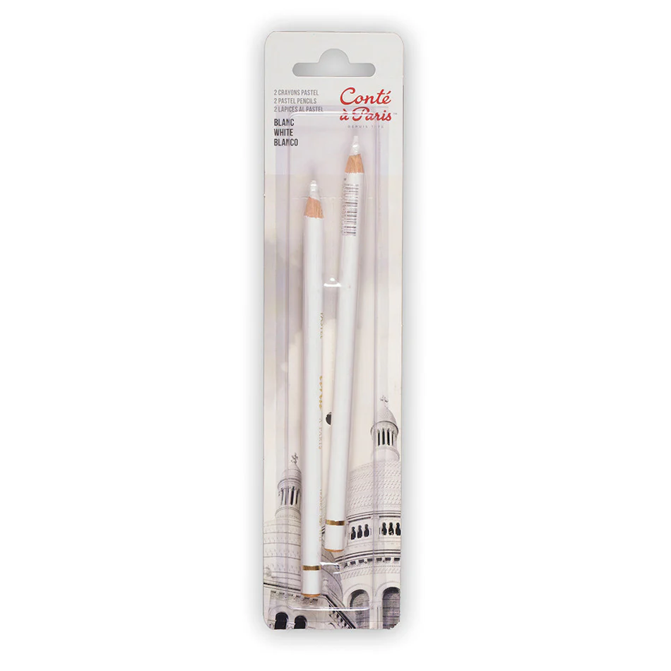 Conté à Paris Pastel Pencil Set of 2 White