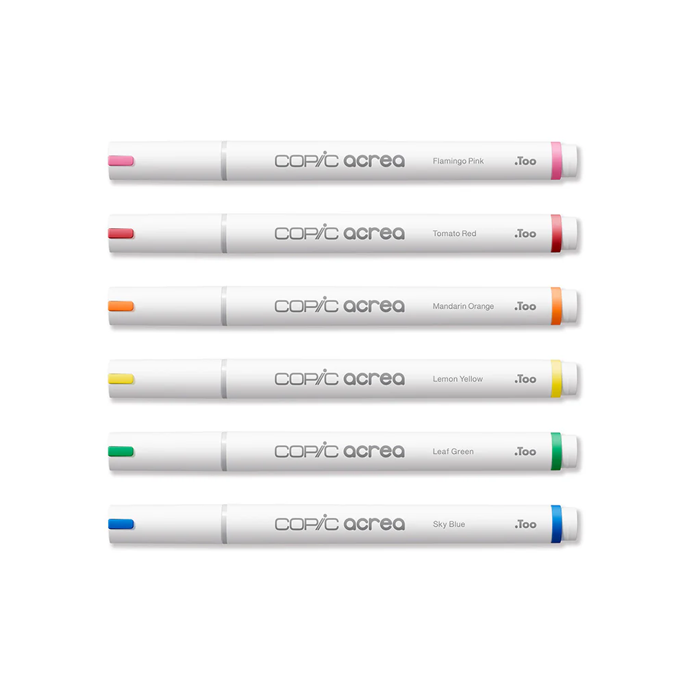 Copic Acrea Paint Marker Set of 6 Vivid Colours - Image 3