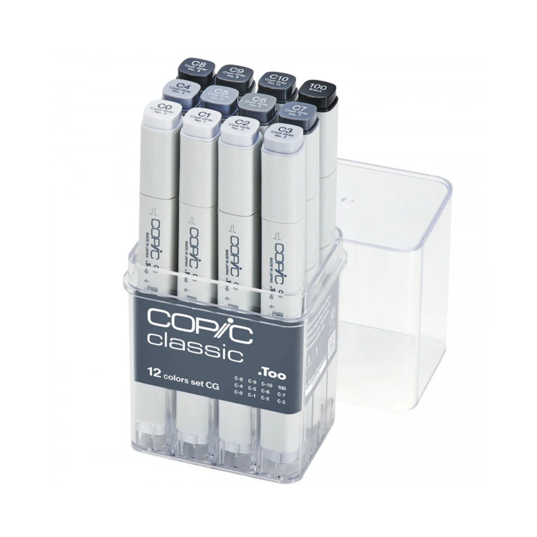 Copic Classic Marker Set of 12 Cool Grey