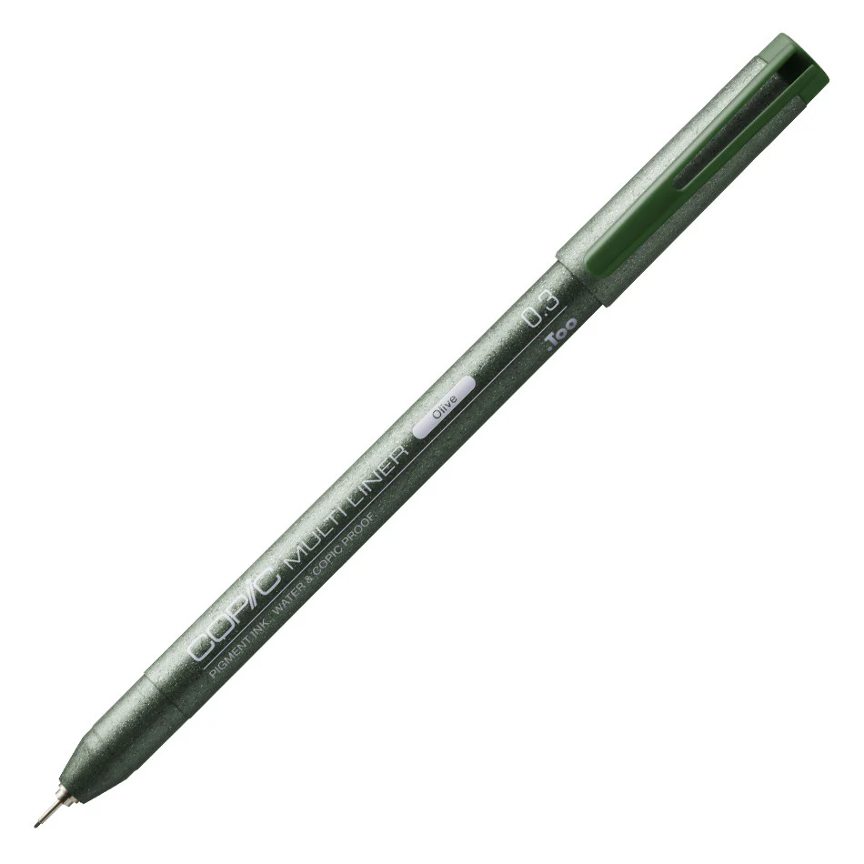 Copic MultiLiner Drawing Pen Olive - Image 3