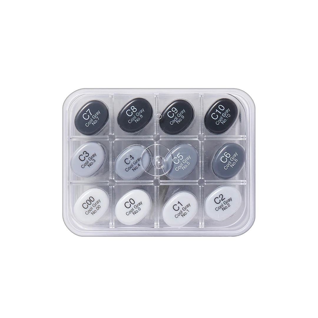 Copic Sketch Marker Pen Cool Grey Set of 12 - Image 2