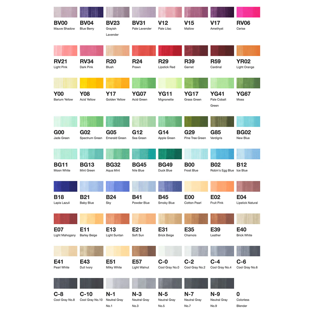 Copic Sketch Marker Pen Set of 72 - Image 6