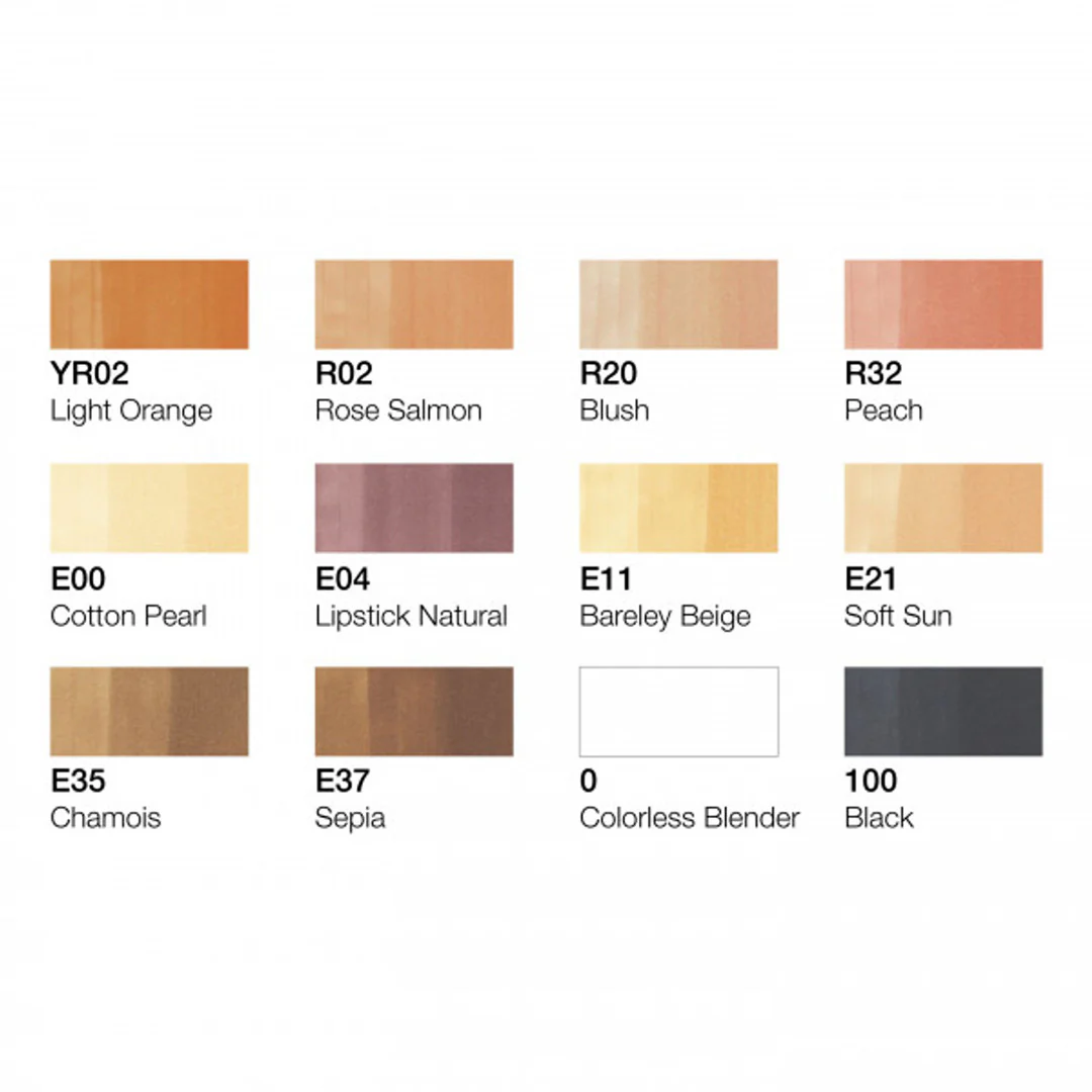Copic Sketch Marker Pen Portrait Set of 12 - Image 2