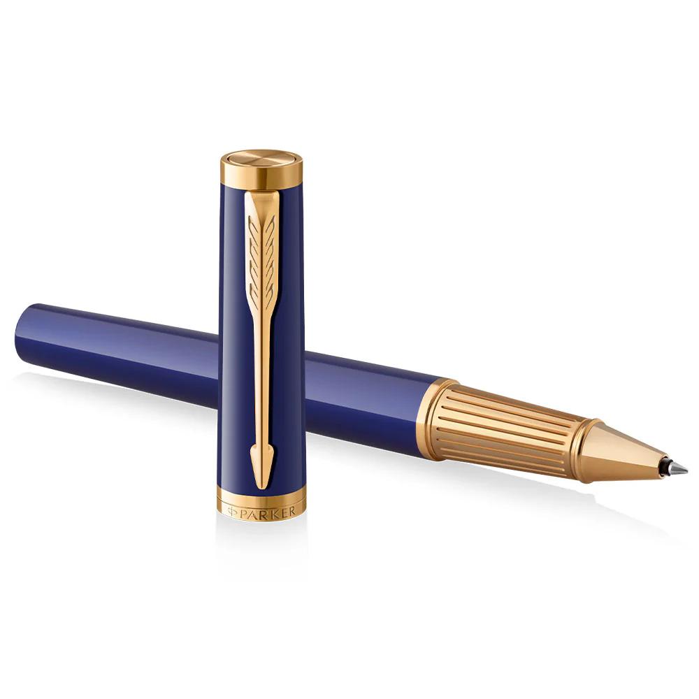 Parker Ingenuity Rollerball Pen Blue with Gold Trim - Image 3