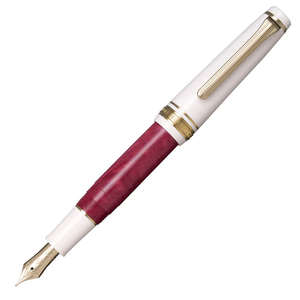 Sailor Professional Gear Slim Mini Rencontre Fountain Pen Bordeaux Foncé 14K Nib