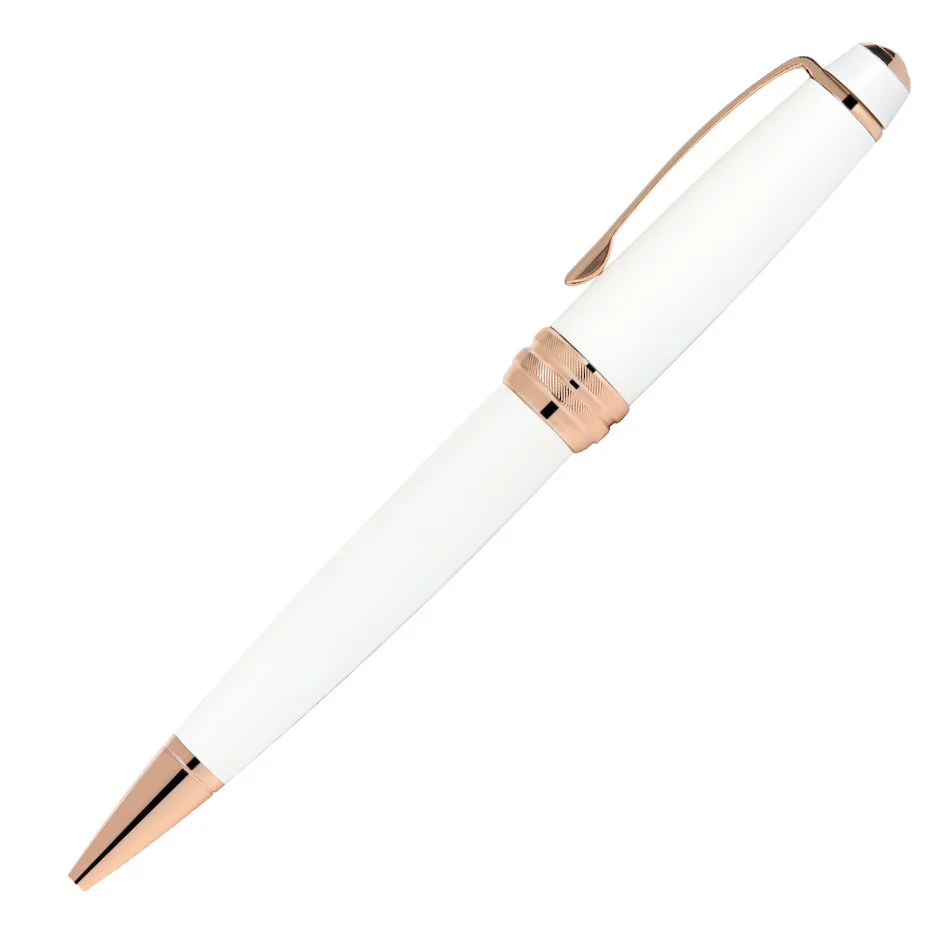 Cross Bailey Ballpoint Pen White Lacquer with Rose Gold Trim - Image 2
