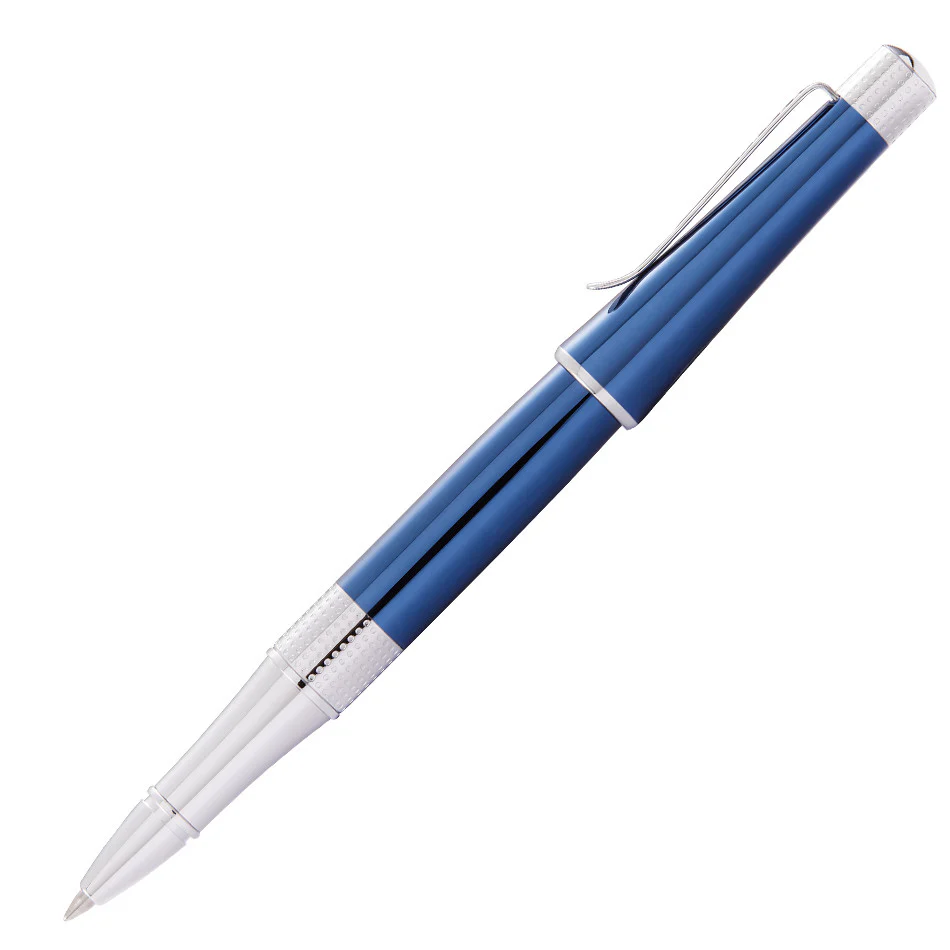 Cross Beverly Cobalt Blue Lacquer Rollerball Pen - Image 2