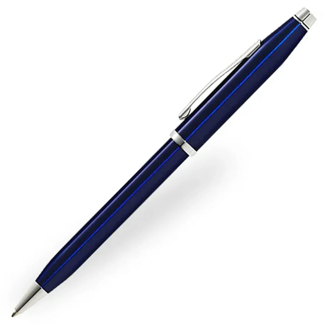Cross Century II Ballpoint Pen Blue Lacquer with Rose Chrome Trim