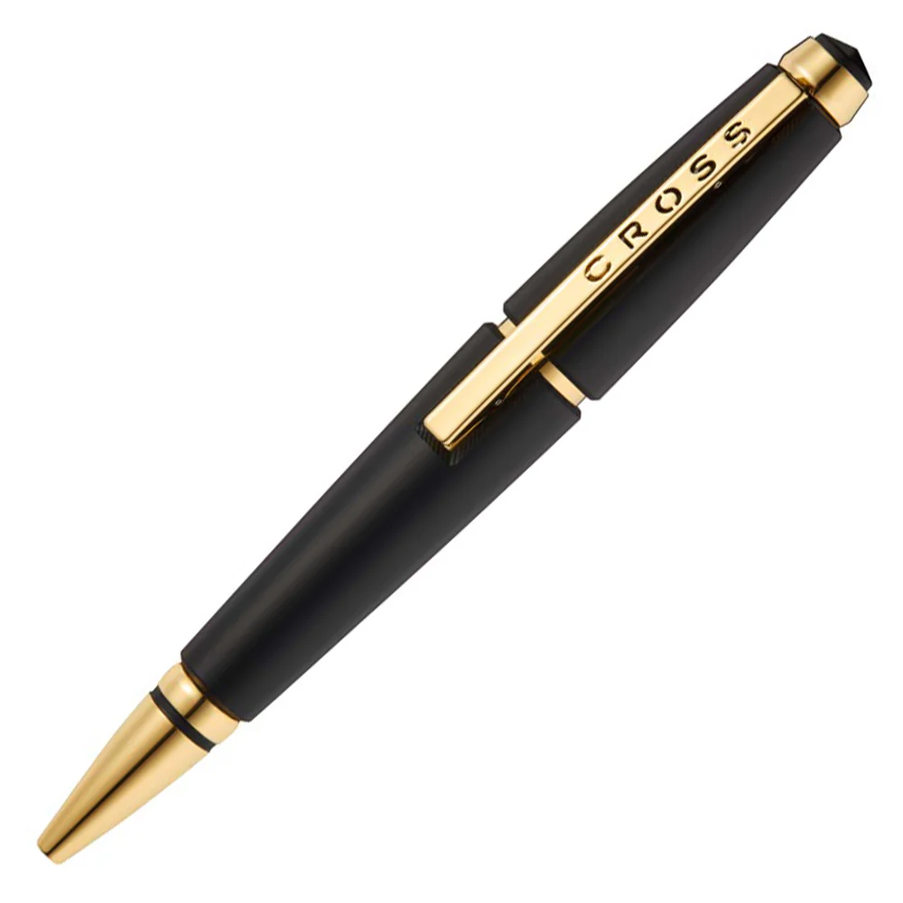 Cross Edge Telescopic Selectip Rollerball Pen Matt Black with Gold PVD - Image 3