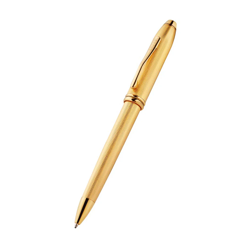 Cross Townsend Polished 23k Gold-plated Engraved Diamond Pattern Ballpoint Pen - Image 3