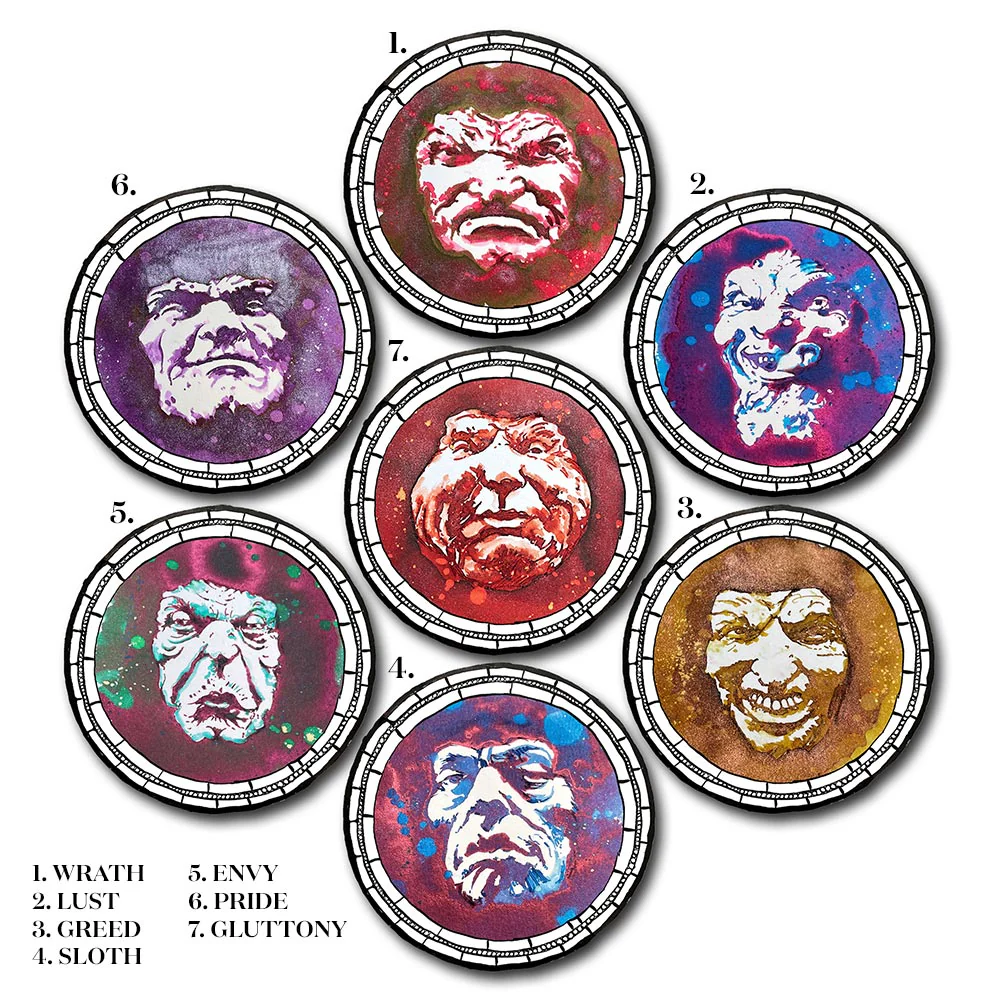 Cult Pens Exclusive 7 Deadly Sins Fountain Pen Ink by Diamine 50ml - Image 8
