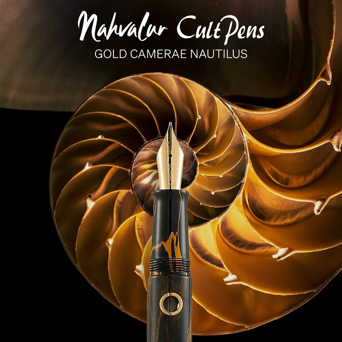 Cult Pens Exclusive Gold Camerae Nautilus Fountain Pen by Nahvalur - Image 2