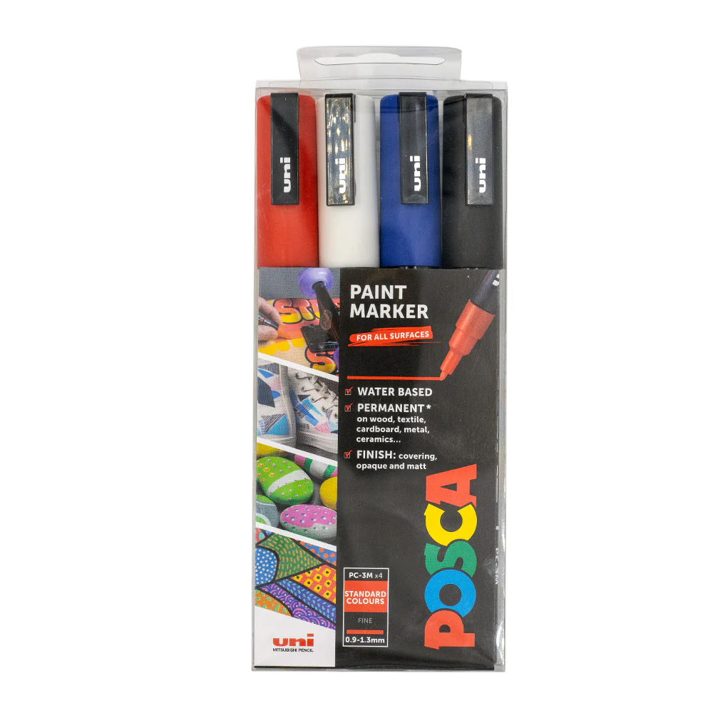 Cult Pens Exclusive PC-3M Union Jack Set by uni POSCA