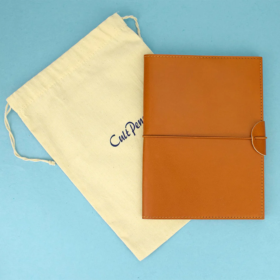 Cult Pens A5 Leather Refillable Cover Tan - Image 3