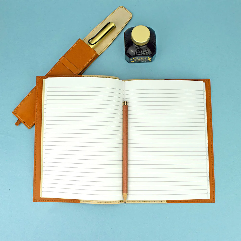 Cult Pens A5 Leather Refillable Cover Tan - Image 6
