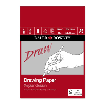 Daler-Rowney Drawing Medium Grain Pad A5