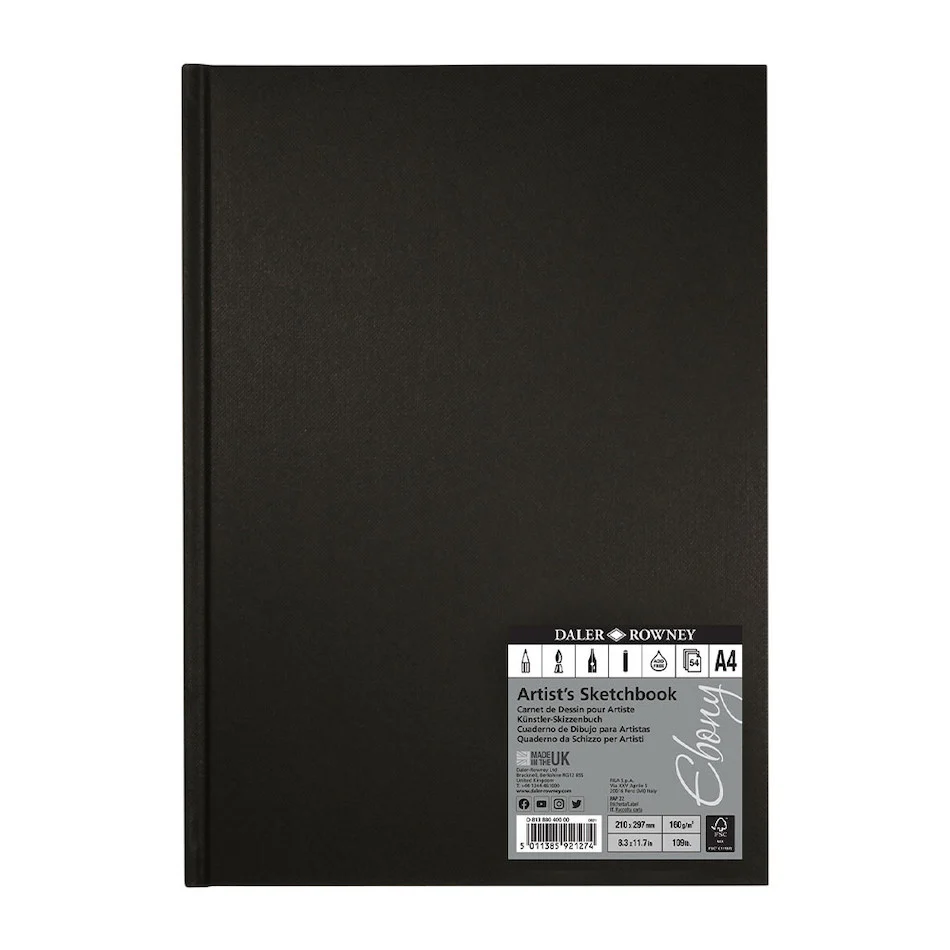 Daler-Rowney Ebony Hardbound Sketchbook A4 Portrait