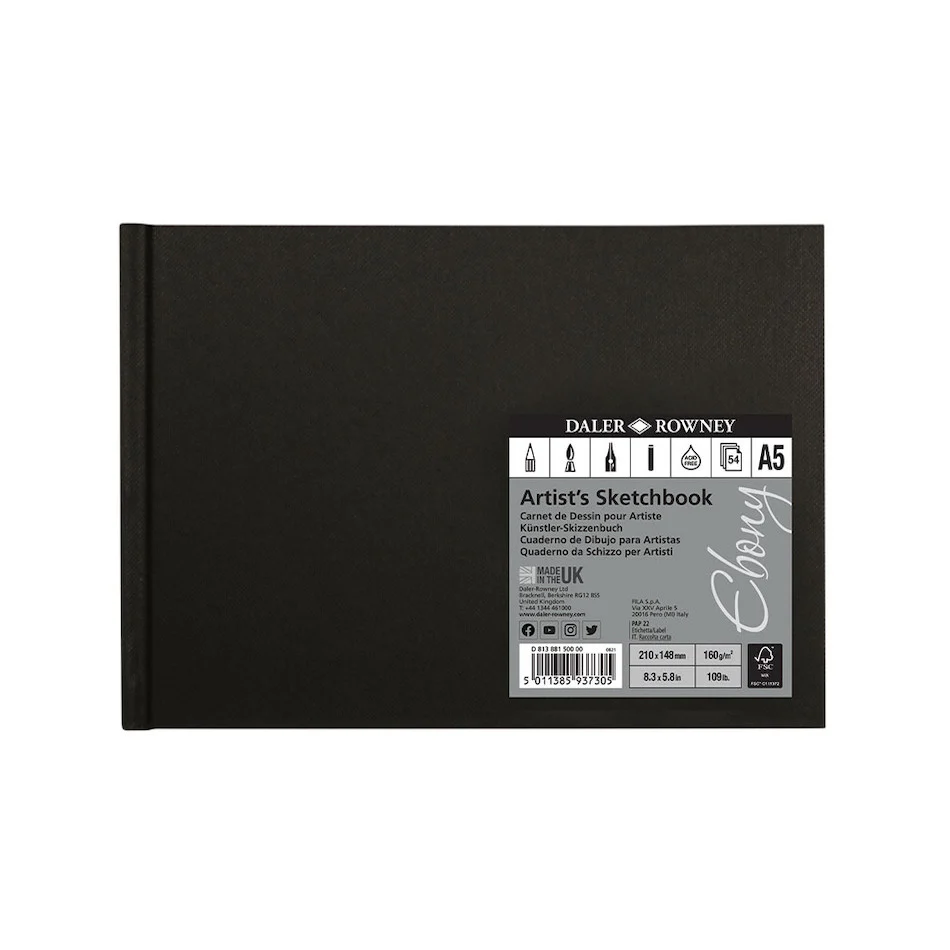 Daler-Rowney Ebony Hardbound Sketchbook A5 Landscape