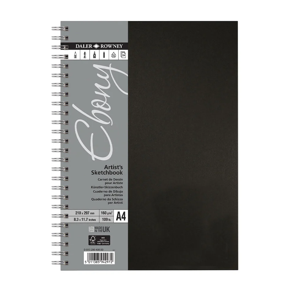 Daler-Rowney Ebony Wirebound Sketchbook A4 Portrait
