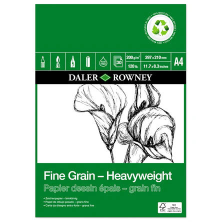 Daler-Rowney Fine Grain Eco Heavyweight Pad A4